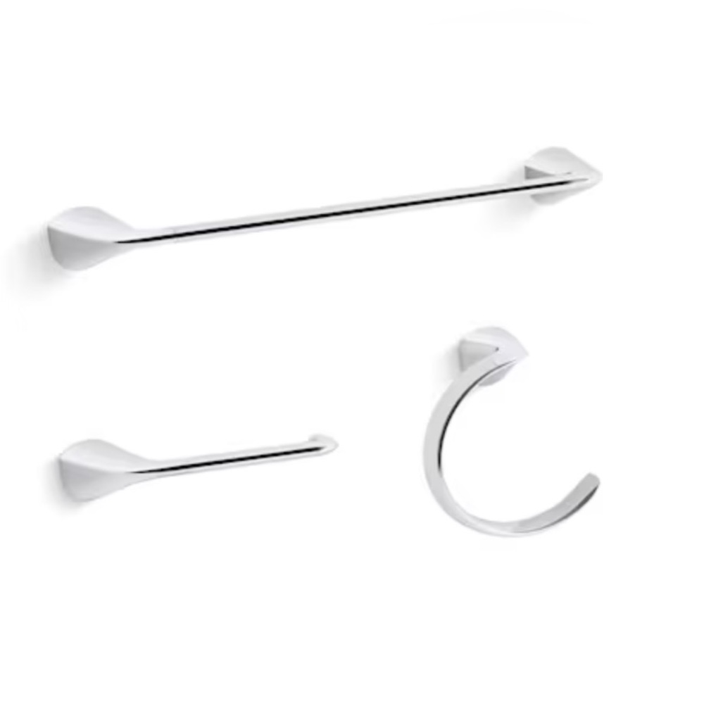 Modern Silver Bathroom Hardware Set